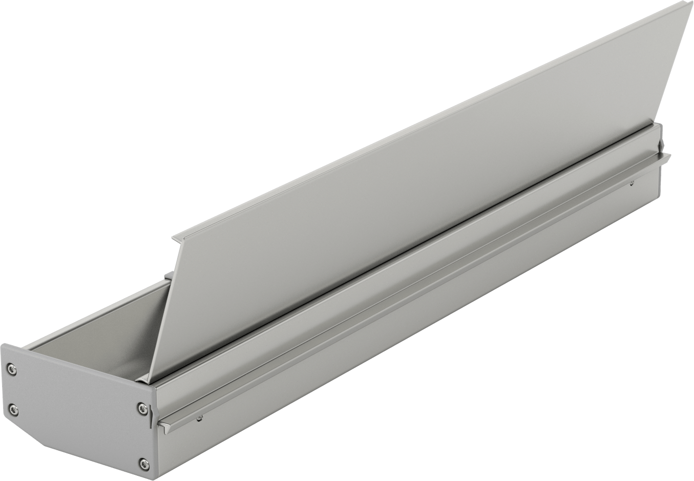T-Yivli Çerçeve, 1.5" ve 40 mm Ray için Saklama Bölmeli Tepsi