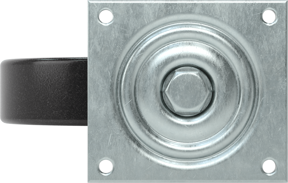 5-1/2" x 5" Plakalı Yüksek Kapasiteli Spartan Tekerlek, Açık Rulmanlı Döner Ayak ve 8" Çapında Fenolik Tekerlek