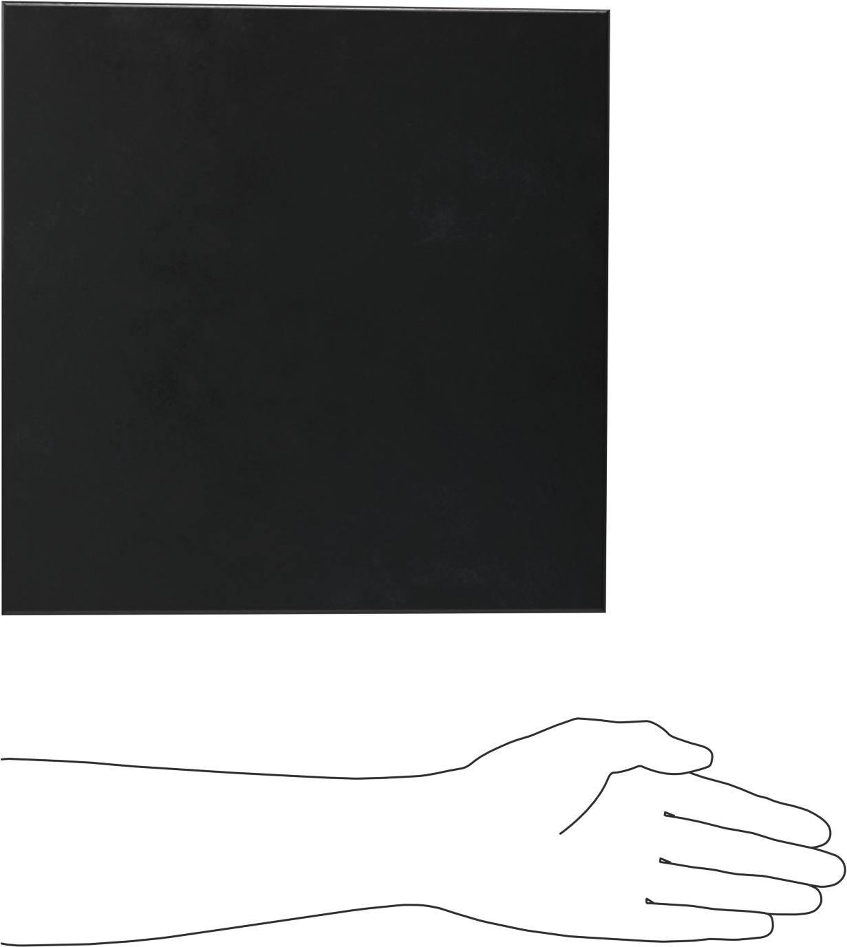 Ekonomik Aşınmaya Dayanıklı SBR Kauçuk, Yapışkan Sırtlı Levha, 1/16" Kalınlık, 12" x 12"