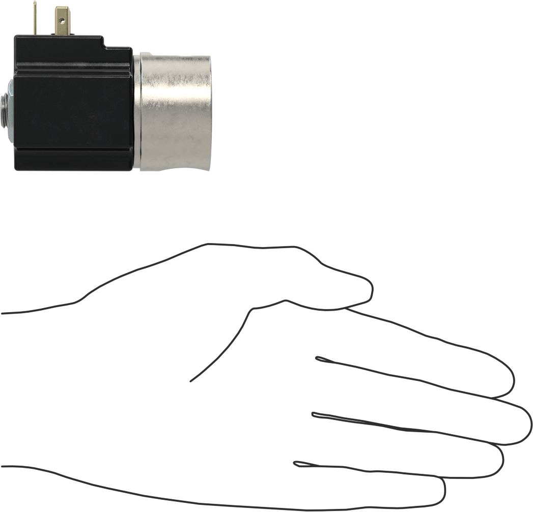 Yiyecek ve İçecek için Solenoid Valf, DIN Bağlantısı, 12V DC, 1/4 NPT Dişi, 250 PSI