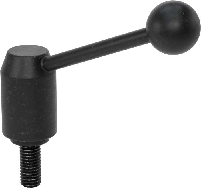 Çelik Ayarlanabilir Tutamak, 1/2"-13 Dişli 1-3/16" Uzunlukta Saplamalı, 4" Çıkıntı