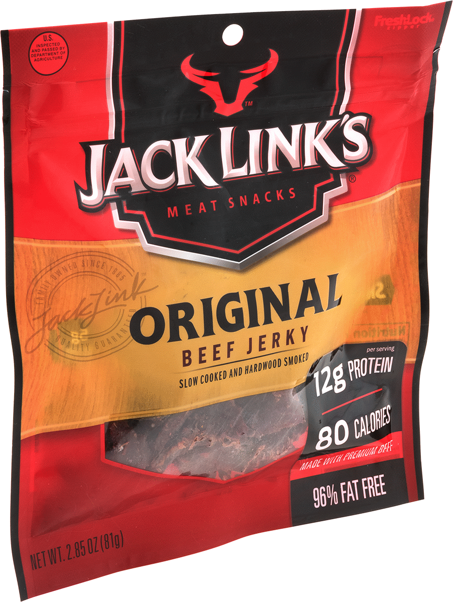 Orijinal Beef Jack Links Kurutulmuş Et, 2.85 oz. Torba — Orijinal Sığır Eti, Jack Links Jerky, 2.85 oz.