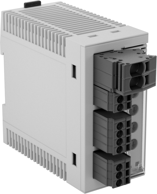 DIN Ray Montajlı Elektronik Devre Kesici, Ayarlanabilir Akım ve I/O Bağlantılı, 4 Devre Kontrolü