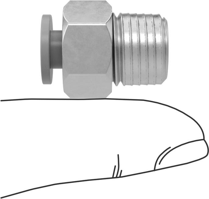 Bas-Bağlan Pirinç Gövde Delikli Vana, Adaptör, 1/4 NPT Erkek, 1/4" Boru Dış Çapı için, 0.01 inç Çap