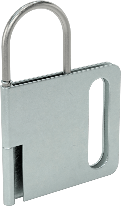 Zorlamaya Dayanıklı Kilitleme Mandalı, Asma Kilit Yuvalı, 1" x 1" Mandal Boşluğu, 1/8" Mandal Kalınlığı
