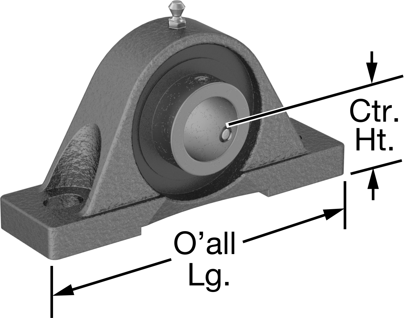 Yüksek Sıcaklık Montajlı Bilyalı Rulman, Sentetik Gresli, 1/2" Mil Çapı için