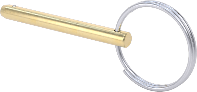 360 Pirinç Halka Tutamaklı Hızlı Açma Pimi, 3/16" Çap, 1-1/2" Kullanılabilir Uzunluk