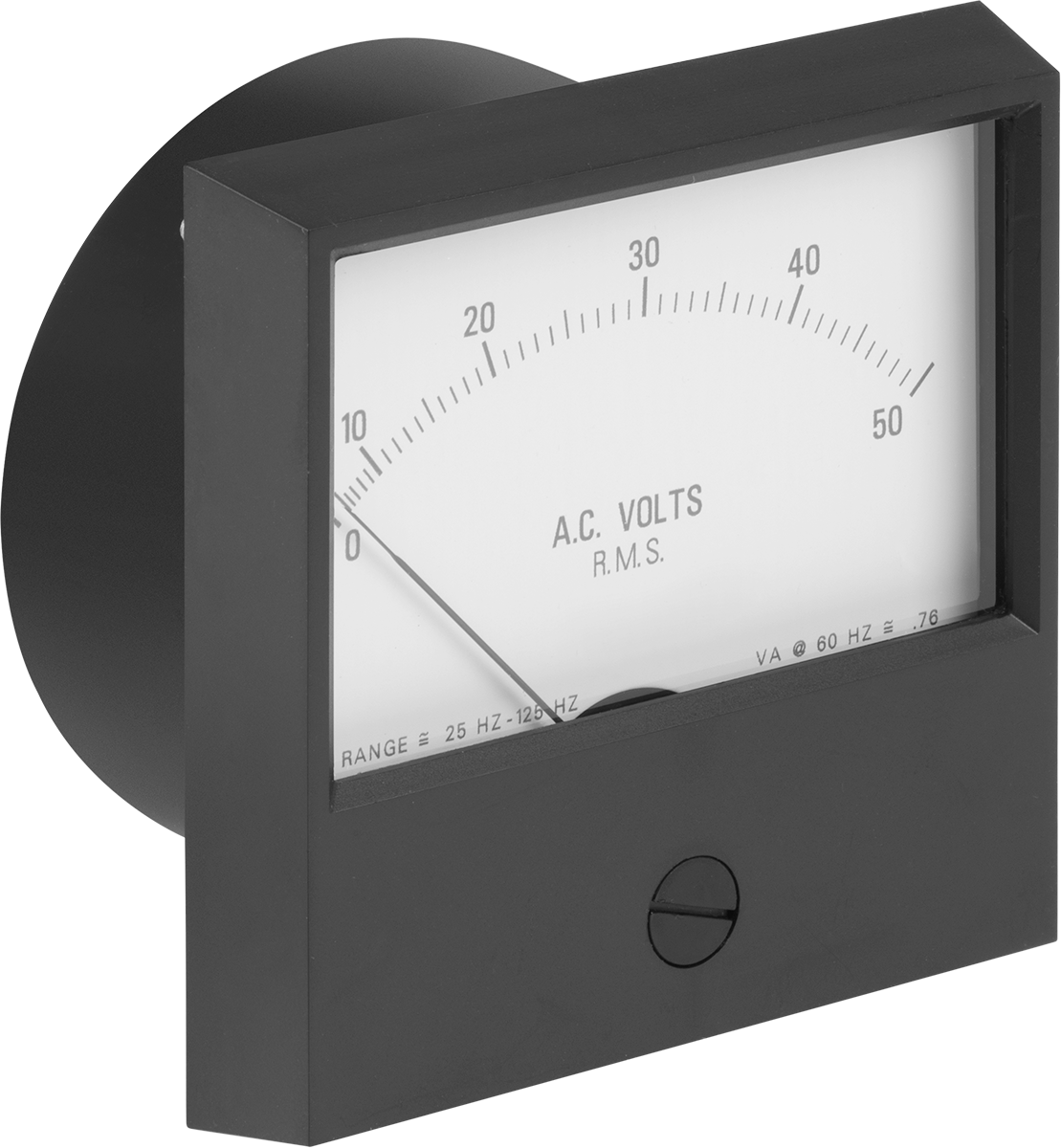 Analog Elektrik Paneli Ölçer, 0-50 V AC ölçer, Cam Pencere — AC Gerilimi, Analog, 3"
