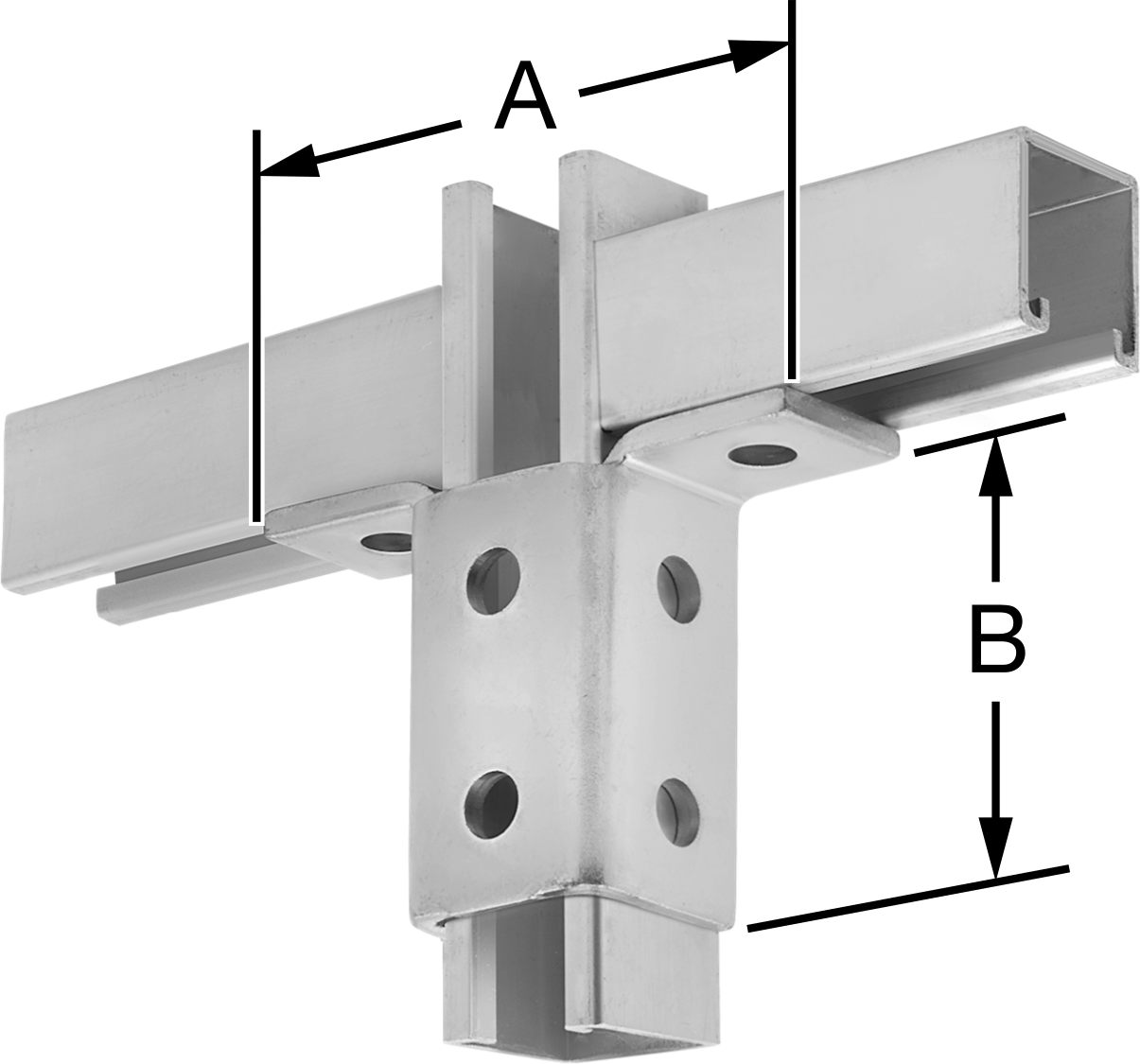 Strut Kanalı Braketi, Kanat, 316 Paslanmaz Çelik, 5-13/32" Uzunluk