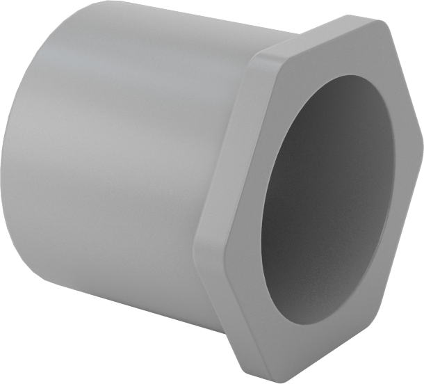 Sert PVC Kanal için 3/4 Erkek x 1/2 Dişi Anma Ölçüsü Adaptörü — Konektör, Redüktör, Plastic, PVC, Düz