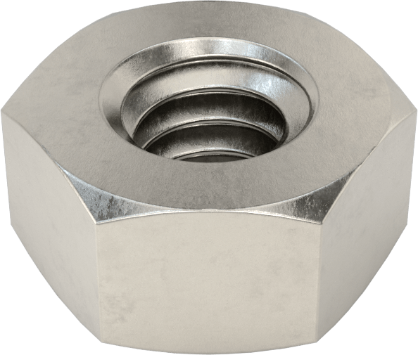 18-8 Paslanmaz Çelik Sol Dişli Altıköşe Somun, 1/4"-20 Diş Boyutu