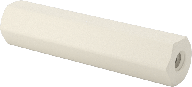 Naylon 6/6 Plastik Altıgen Ara Parça, 3/16" Altıgen, 7/8" Uzunluk, 2-56 Dişi Diş
