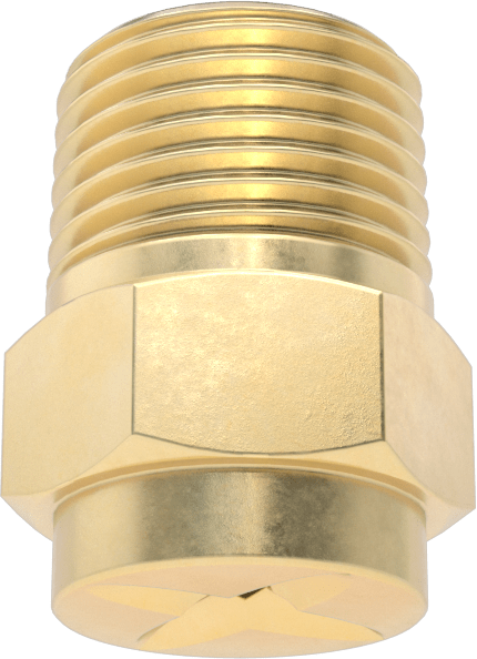 Kare Desenli Püskürtme Memesi, Pirinç, 1/2 NPT Erkek, 4.1 gpm 20 PSI'da