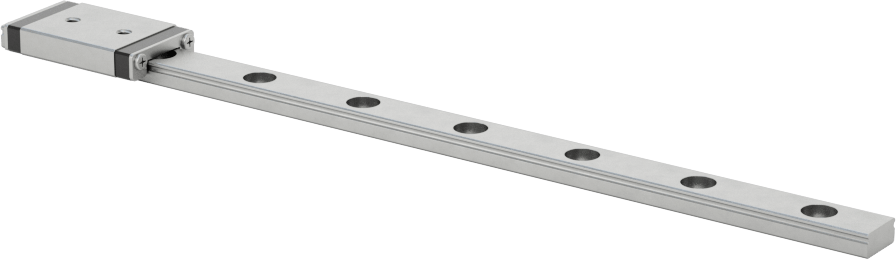 Minyatür Bilyalı Rulman Taşıyıcı ve Kılavuz Ray, 6 mm Genişlik x 120 mm Uzunlukta Raylı