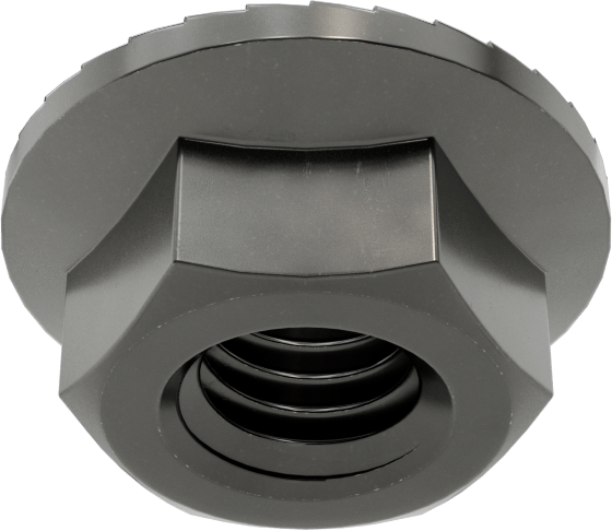 Yüksek Mukavemetli Çelik Tırtıklı Flanşlı Somun, Sınıf 10, M5 x 0.8 mm Diş Boyutu