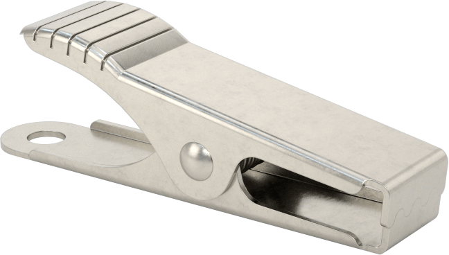 Minyatür Yaylı Kelepçe, 18-8 Paslanmaz Çelik, Düz Tutamak, 3/8" Maksimum Açıklık — Tırtıklı, 18-8 Stainless Steel, Stainless Steel, 3⁄8"
