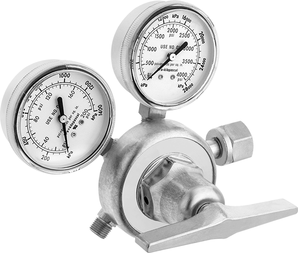 Tank Üzerine Monte Edilen Basınç Düzenleme Valfi, CGA 540 Ngo Dişi x 9/16"-18 UNF Erkek