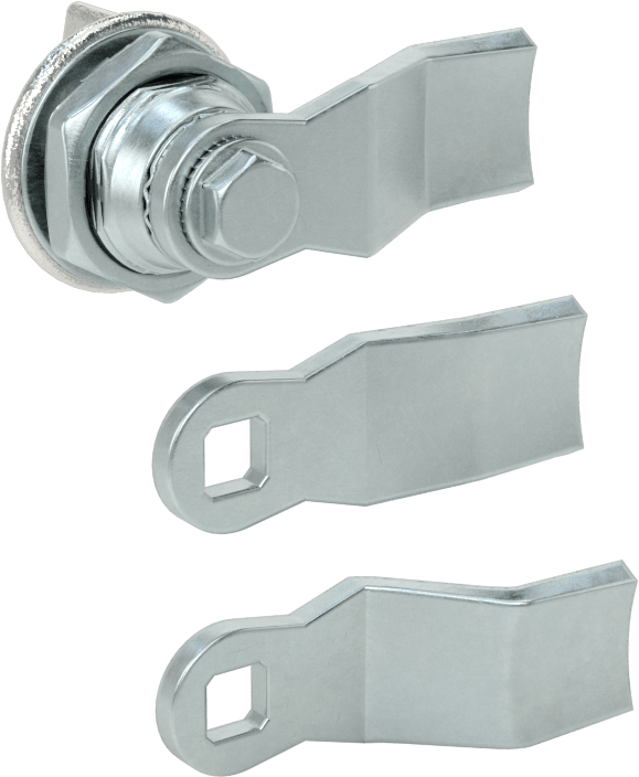 Yıkanabilir Kam Mandalı, 1/8" Kalınlıkta Kanatlı Tutamaklı, Krom Kaplama, 3/16" Maksimum Kalınlık için