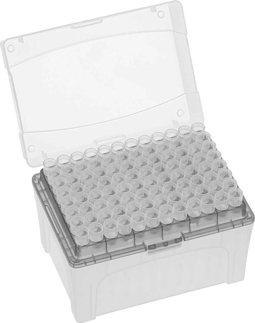 Steril Evrensel Uyumlu Pipet Uçları, Polietilen Filtreli, Raf, 0.05 ml ila 1 ml Kapasite — Standart, Şeffaf, 2 3⁄4"