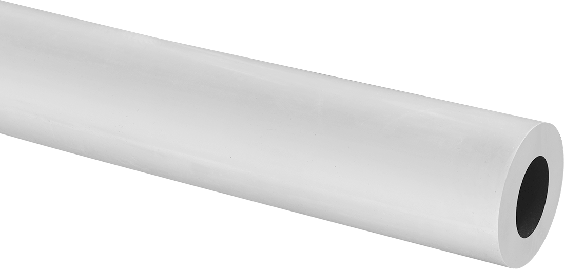 Beyaz Delrin® Asetal Reçine Tüp, Sıkı Tolerans, 1/8" Dış Çap x 1/16" İç Çap