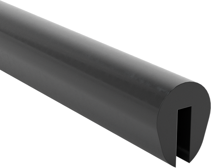 Neopren Kauçuk Kenar Çıtası, 1/16" Genişlik x 7/32" İç Yükseklik — 1⁄16", Siyah, 5⁄16"