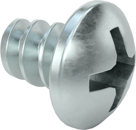 Phillips Yuvarlak Başlı Diş Açıcı Vidalar, Plastik için, Çinko Kaplı Çelik, 10 Numaralı Boyut, 1/4" Uzunluk
