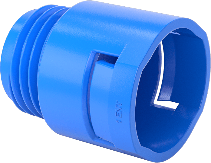1 Esnek Plastik Kanal için Dişi Kanal x 1 NPT Erkek Adaptör — Plastic, PVC, Adaptör, Konektör, Düz