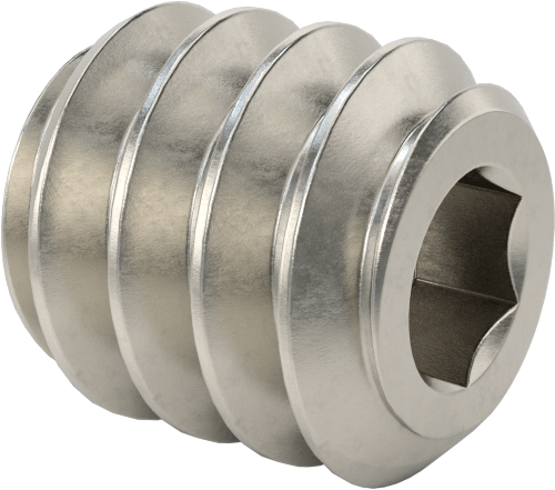 18-8 Paslanmaz Çelik Oval Uçlu Setskur, 4-40 Diş, 1/8" Uzunluk