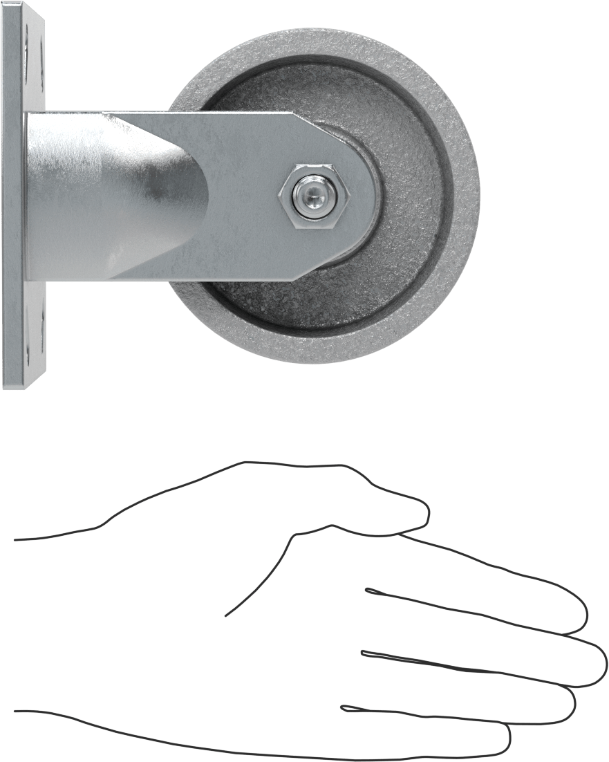 4-1/2" x 4" Plakalı Yüksek Kapasiteli Spartan Tekerlek, 4 inç Çapında Açık Rulmanlı Metal Tekerlekli Sert