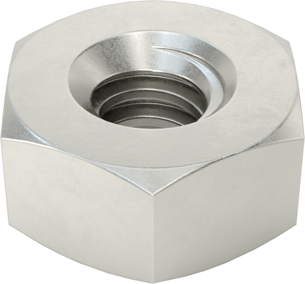 Karbon Çelik Acme Altıköşe Somun, Sağ Yönlü, 1/4"-16 Diş Boyutu