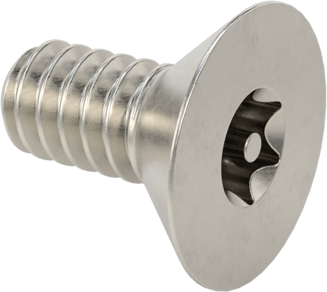 Kurcalamaya Dayanıklı Torx Havşa Başlı Vidalar, 18-8 Paslanmaz Çelik, 4-40 Diş Boyutu, 1/4" Uzunluk
