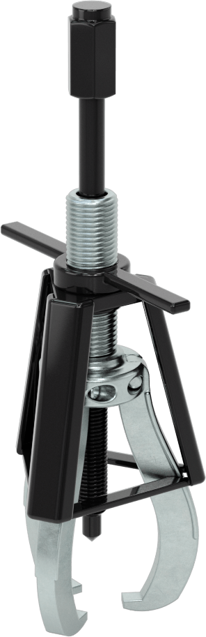 Quick-Hold Dış Kavrama Dişli ve Yatak Çekici, Bir Ucunda Uçlu 3 Çene, Kafes Kontrolü, 1/4" ila 3-1/4" Dış Çap