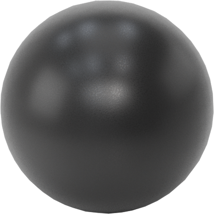 Siyah Polipropilen Top Topuz, 8-32 Dişli 3/8" Derinliğinde Delikli, 3/4" Baş Çapı