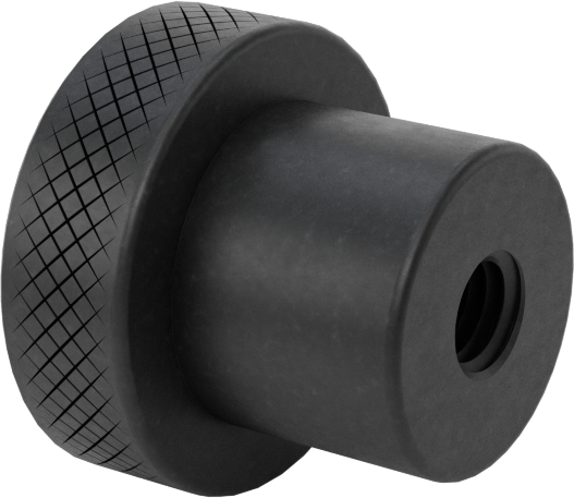 Çelik tırtıllı tutma düğmesi, M5 x 0.8 mm Dişli Delik, 19 mm Çaplı Başlık