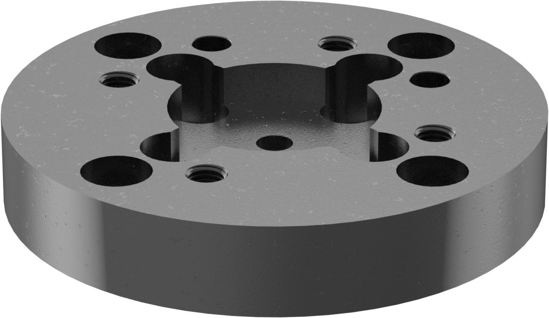 Robot Aleti ISO Montaj Deseni Adaptörü, ISO 50 Robot Takımı x ISO 31.5 için, 40 ve 63 Robot Kolu — Alet Montajı, 80 mm, Yuvarlak