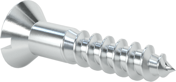 Çinko Kaplı Çelik Oluklu Havşa Başlı Vidalar, Ahşap için, 3 Boyutu, 1/2" Uzunluk