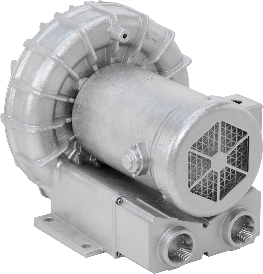 Yüksek Akışlı Düşük Basınçlı Sıkıştırılmış Hava Üfleyici, 208-230/460 VAC, 3 Fazlı, 160 CFM @ 0 PSI, 2-1/2 hp