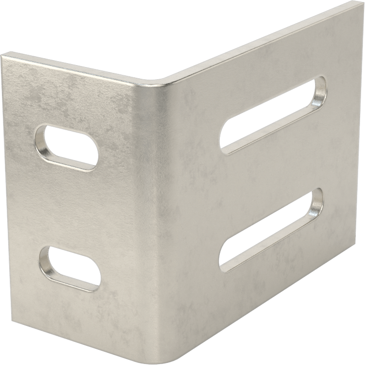 Köşe Makine Braketi, 4 Montaj Yuvalı, 316 Paslanmaz Çelik, 3" x 1-1/2" x 2-1/4"