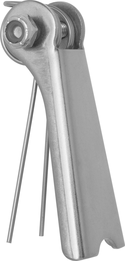 Kaldırma için Pimli Yaylı Kanca Mandal Kiti, 18-8 Paslanmaz Çelik, 2-7/16" Uzunluk x 1" Genişlik x 9/16" Kalınlık