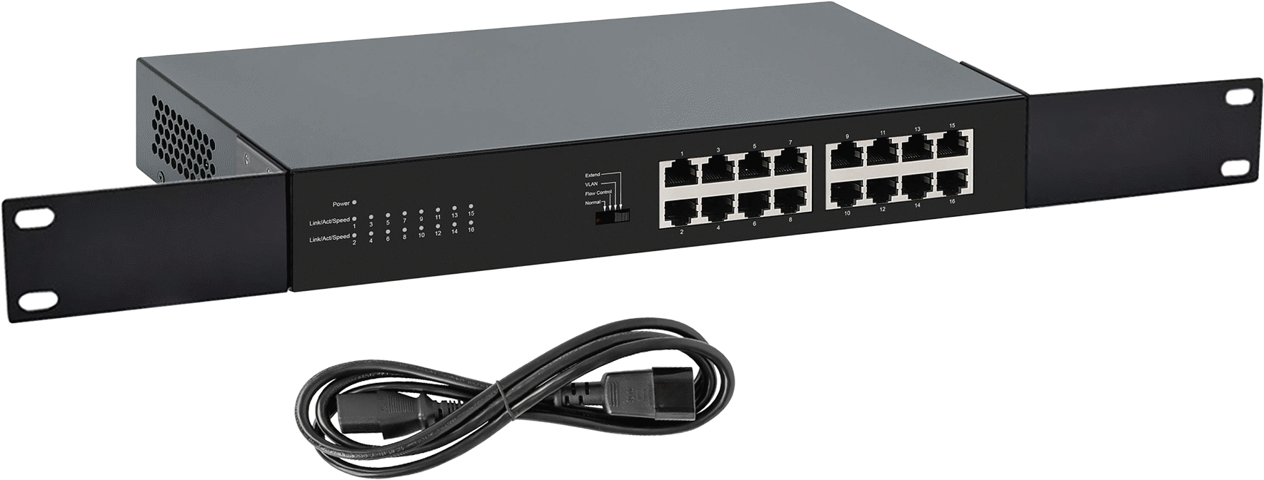 Raf Montajlı Ethernet Anahtarları, 16 Soketli