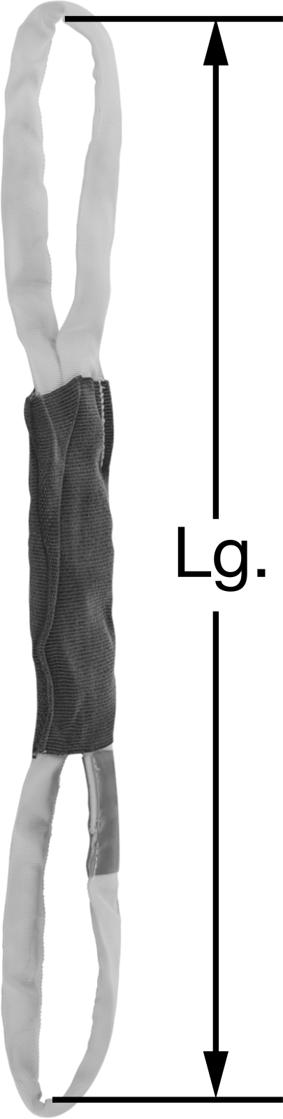 Yuvarlak Askı, 4-1/4" Genişlik, 17000 lbs. Boğma Kapasitesi, 4 Fit Uzunluk