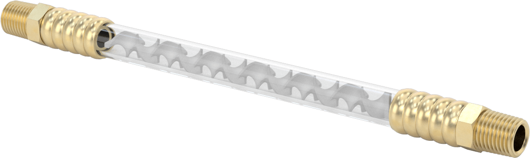 Plastik Sıralı Boru Karıştırıcılar, 12 Bıçaklı, 1/4 NPT Erkek