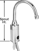 Dokunmasız Lavabo Bataryası, Akülü, Alt Giriş