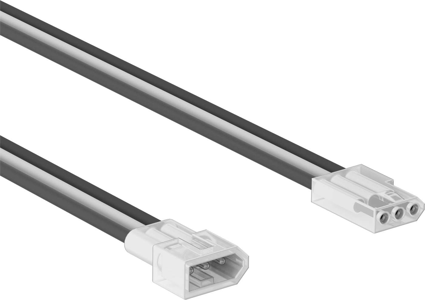 Kompakt Geçmeli Kontrol/Güç Konektör Seti, Altın Kaplama Pirinç, Molex .062", 3 Kutup, 48" Kablo Uzunluğu — 3, Molex, Molex Standard 0.06…
