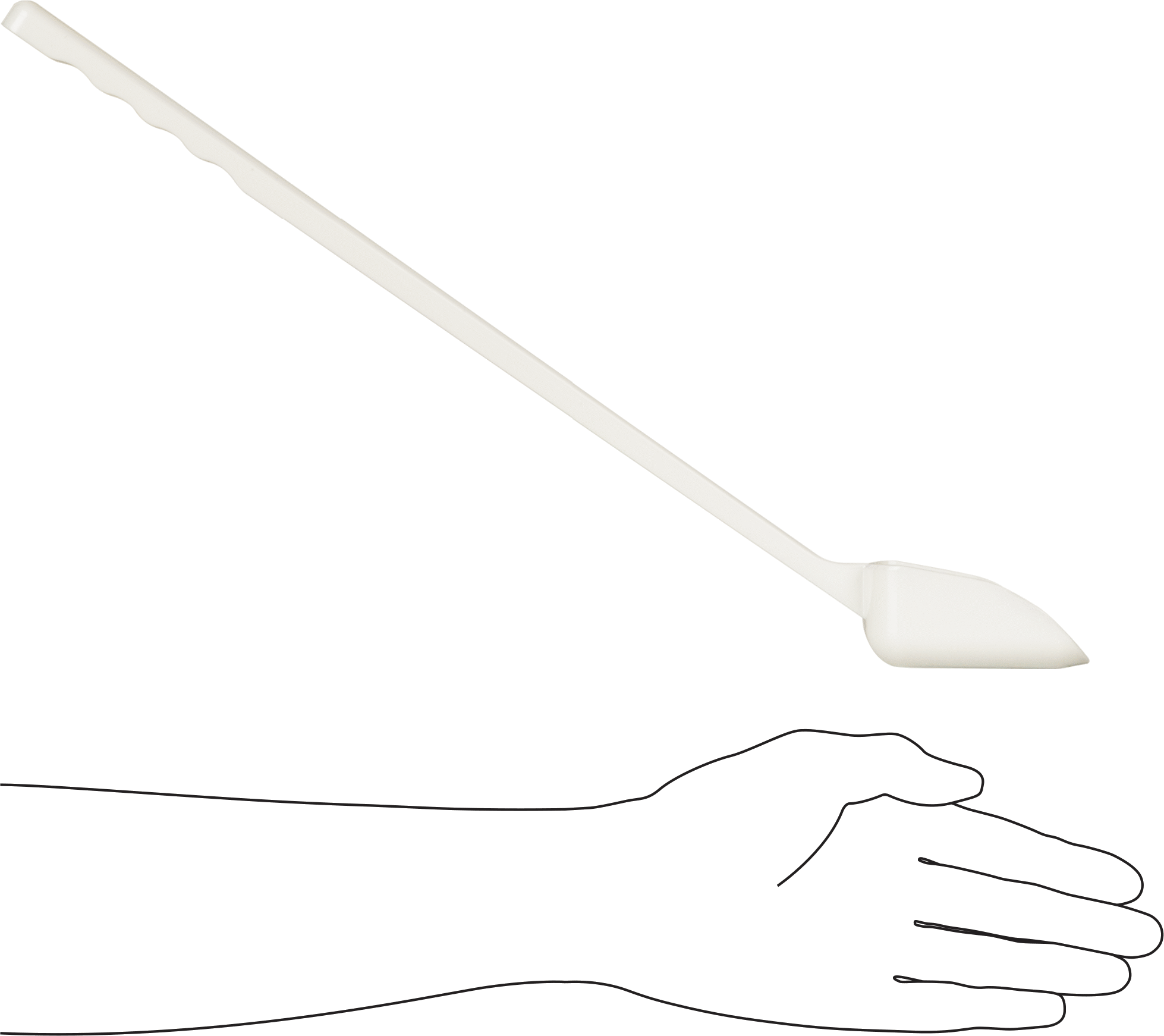 Steril Plastik Kepçeler, 1-5/8" Çanak Genişliği