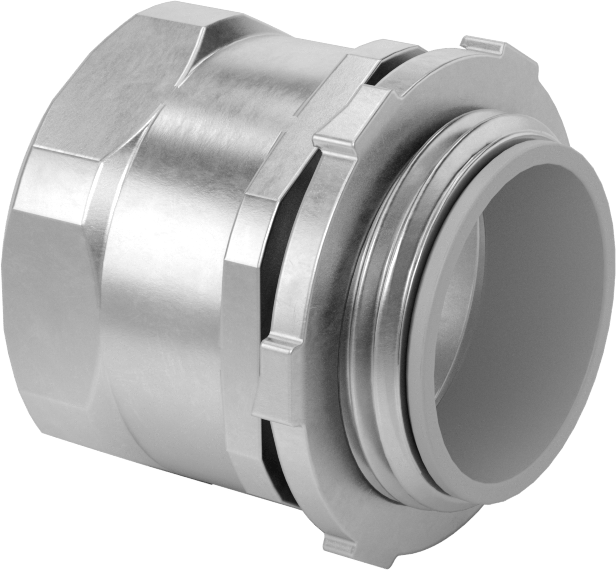 Esnek Metal Kanal için Adaptör, Çelik, Düz, 1 Boyut Vidalı Dişi x 1 NPSM Erkek