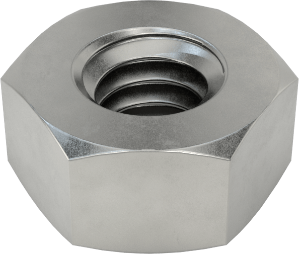 Orta Mukavemetli Çelik Sol Dişli Altıköşe Somun, 1/4"-20 Diş Boyutu