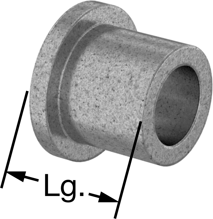 Sertifikalı Yağ Dolgulu Burçlu Yatak, 1/4" Mil Çapı ve 3/8" Gövde İç Çapı için Flanşlı, 3/8" Uzunluk — 3⁄8", 0.377", 0.251"