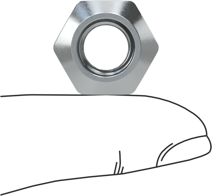 Top-Lock Deforme Edilmiş Dişli Kilit Somunu, Çinko Kaplı Çelik, M10 x 1.25 mm Diş