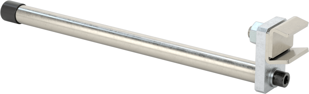 Konveyör Kılavuzu için Alüminyum Kelepçeli 8" Uzunlukta Katı Montaj Çubuğu — Montaj Çubuğu, 1⁄2", 8"